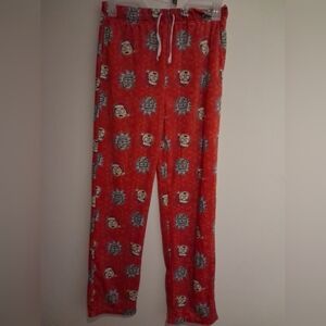 Men's Cartoon Network Red Rick and Morty Pajama Pants (Size: S)